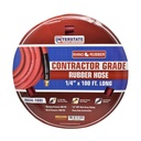 1/4" 100 ft Red Rhino Rubber Hose WP 300 PSI (1/4" NPT)