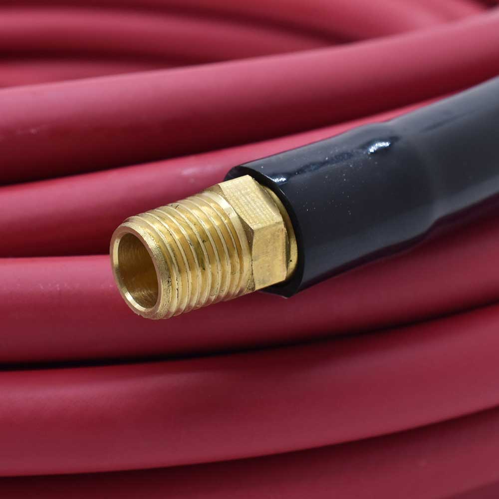 1/4" 50 ft Red Rhino Rubber Hose WP 300 PSI (1/4" NPT)