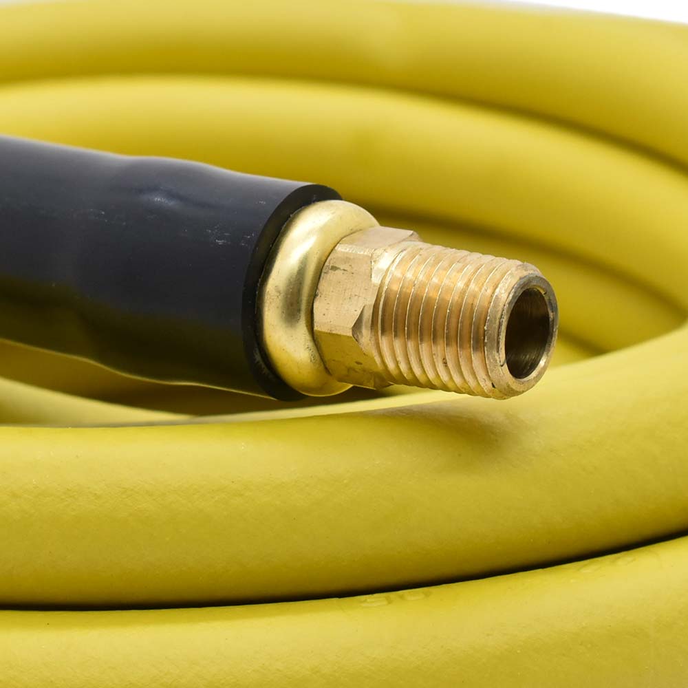 1/4" 25 ft Yellow Rhino Rubber Hose WP 300 PSI (1/4" NPT)