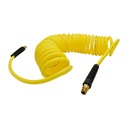 1/4" 50 ft long w/1/4" NPT Swivel Fittings, Recoil Yellow PU Hose
