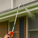 12" Chrome Gutter Cleaner Attachment, Coupled with 1/4" Brass Quick Coupler x 1/4" Plug 