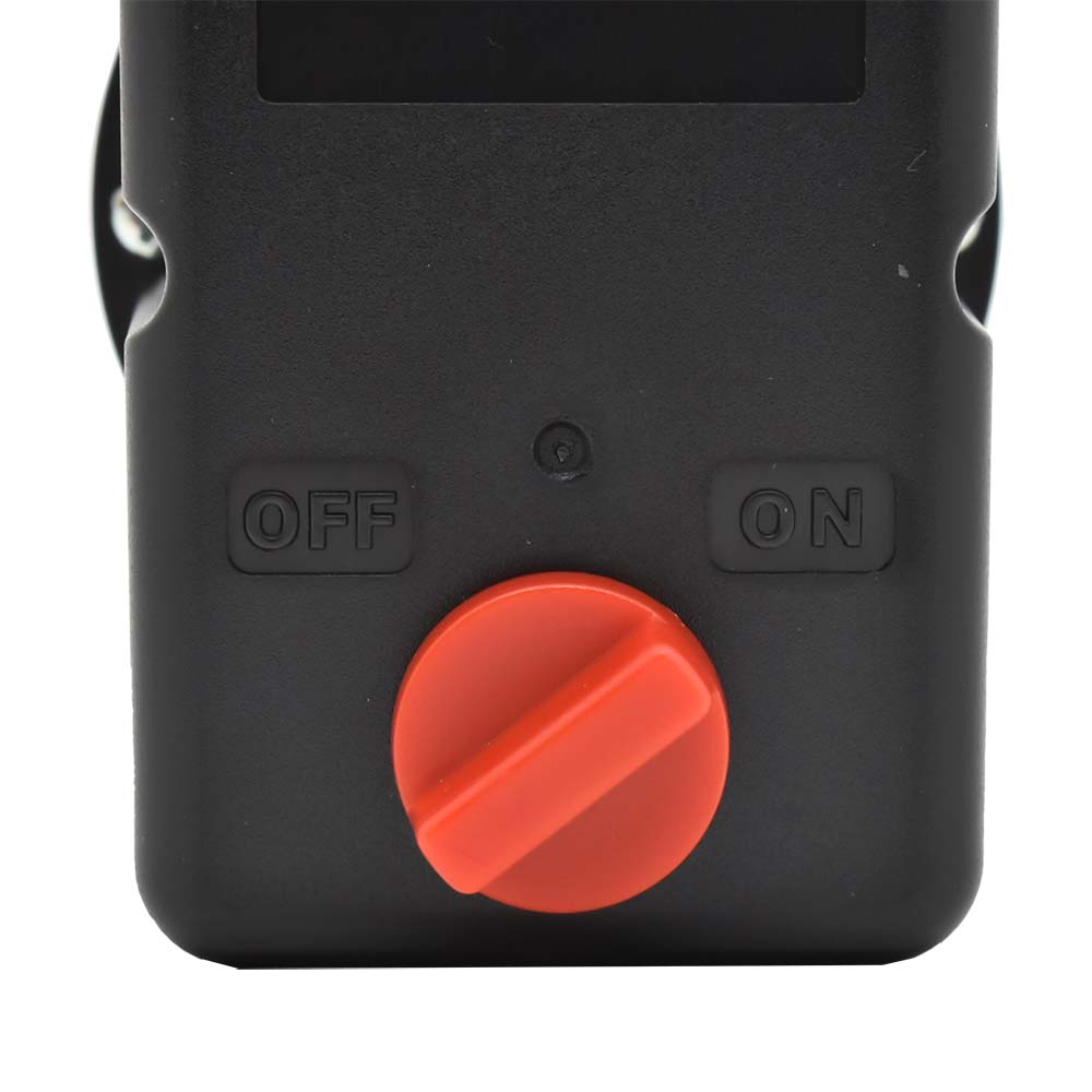 Pressure Switch - 105-135 PSI Four Port 1/4 NPT Female, 6.4 Mm Vertical Brass Unloader Valve With On – Off Knob