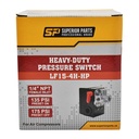 Pressure Switch - 135-175 PSI Four Port 1/4 NPT Female, 6.4 Mm Vertical Brass Unloader Valve With On – Off Lever