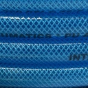 3/8" 100 ft Light Blue PU Hose Kit with 1/4" Brass "S" Coupler and Steel Plug