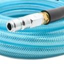 3/8" 25 ft light blue PU hose Kit with 3/8" Auto  coupler and plug