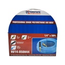 1/4" 50 ft light blue PU hose Kit with 1/4" Steel coupler and plug