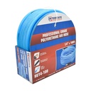 1/4" 100 ft Light Blue Polyurethane Hose (1/4" NPT)  Solid Fitting