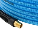 1/4" 25 ft Light Blue Polyurethane Hose (1/4" NPT) Solid Fitting