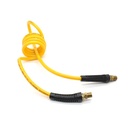 1/4" 5 ft long w/1/4" NPT Solid Fittings, Recoil Yellow PU Hose