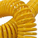 1/4" 50 ft long w/1/4" NPT Solid Fittings, Recoil Yellow PU Hose (HR54-050)