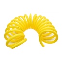 1/4" 15 ft long w/1/4" NPT Solid Fittings, Recoil Yellow PU Hose (HR54-015)