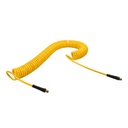 1/4" 100 ft long w/1/4" NPT Swivel Fittings, Recoil Yellow PU Hose