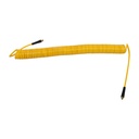 1/4" 100 ft long w/1/4" NPT Swivel Fittings, Recoil Yellow PU Hose