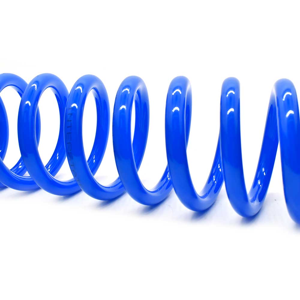 1/4" 10 ft long w/1/4" NPT Solid Fittings, Recoil Translucent Blue PU Hose