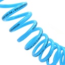 1/4" 10 ft w/1/4" NPT Swivel Fittings, Braided Clear-Blue Recoil PU Hose