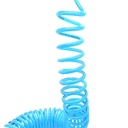 1/4" 25 ft w/1/4" NPT SOLID Fittings, Braided Clear-Blue Recoil PU Hose
