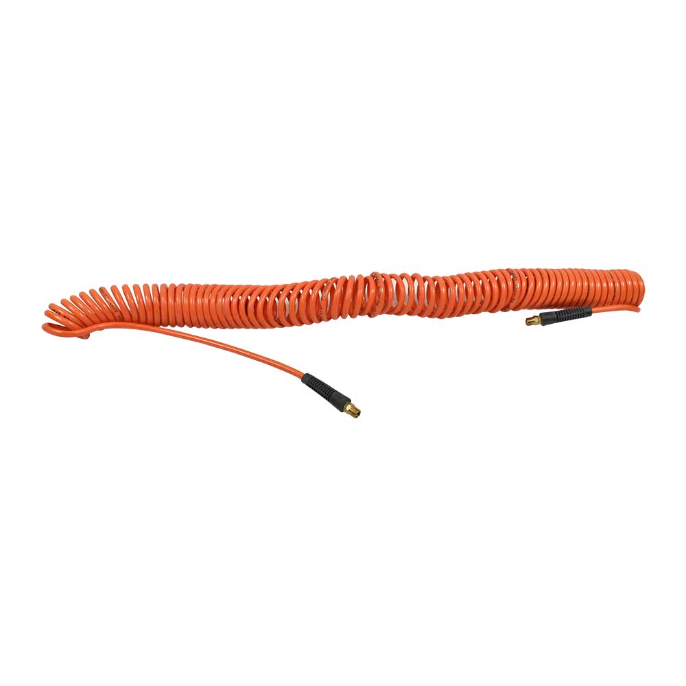 1/4" 50 ft long w/1/4" NPT Swivel Fittings, Recoil Orange PU Hose
