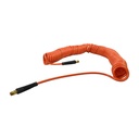 1/4" 50 ft long w/1/4" NPT Swivel Fittings, Recoil Orange PU Hose