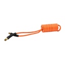 1/4" 15 ft long w/1/4" NPT Solid Fittings, Recoil Orange PU Hose
