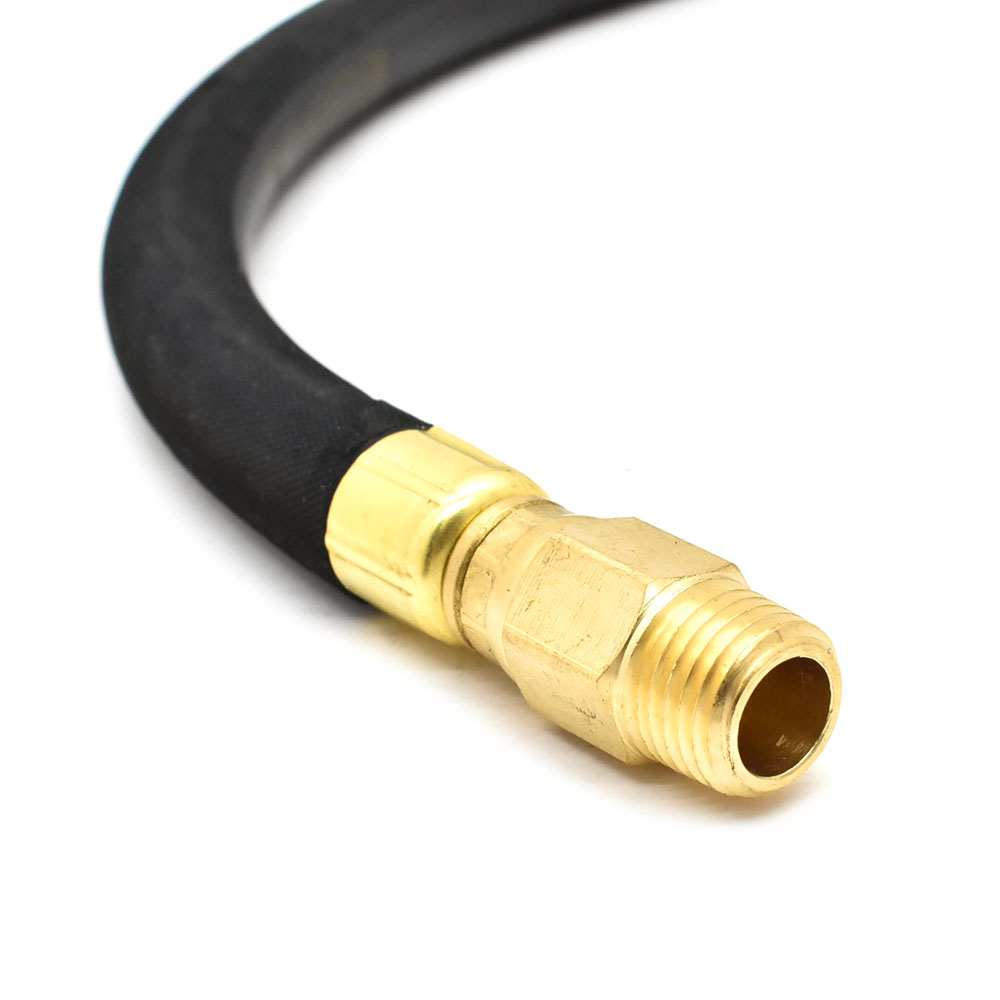 Hose Assembly 1 ft inflator Whip - Steel Braided