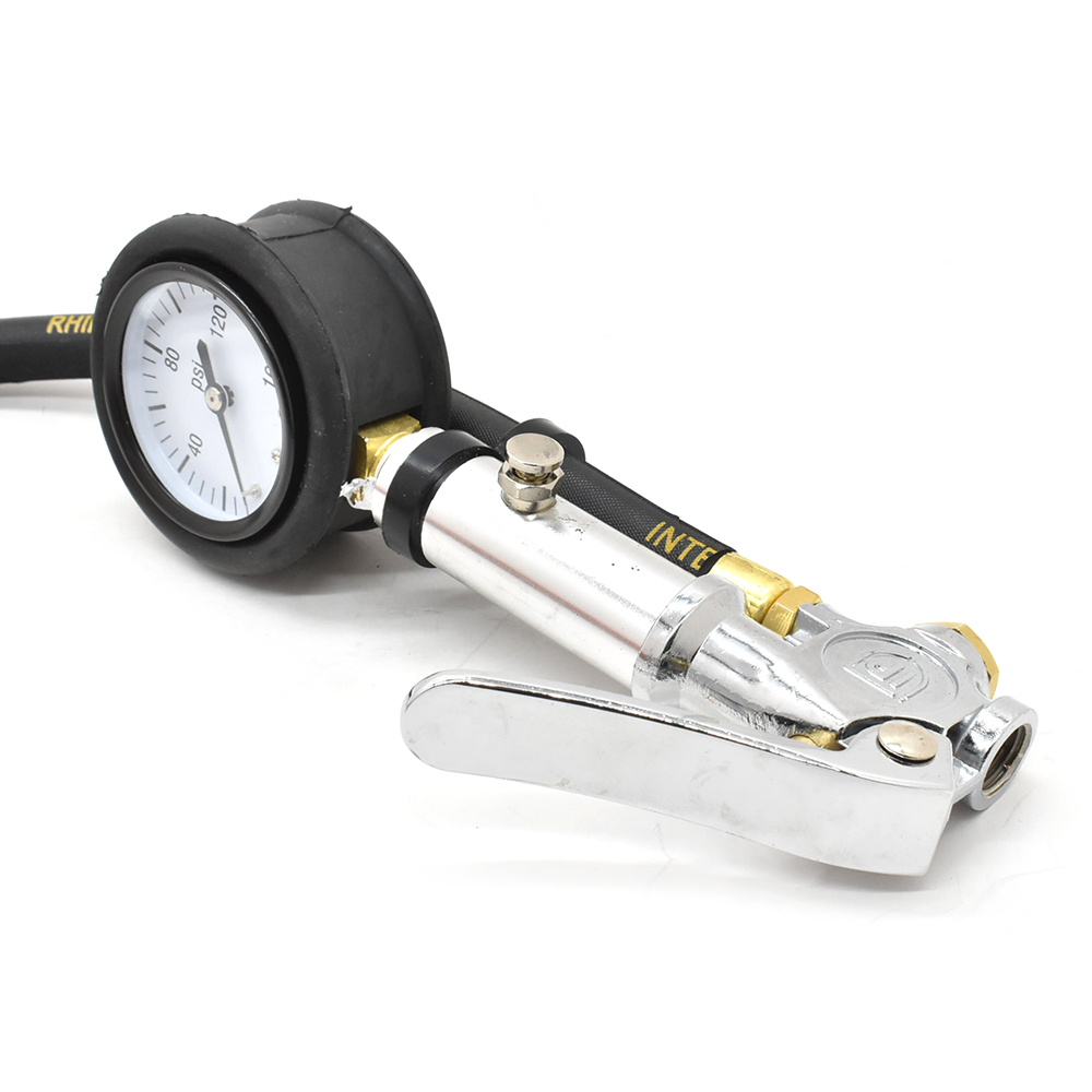 Tire Inflator TF7000 with Straight-in Dual foot 11" Truck Chuck T08L Steel Braided Whip