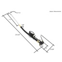 Tire Inflator TF7000 with Straight-in Dual foot 11" Truck Chuck T08L Steel Braided Whip