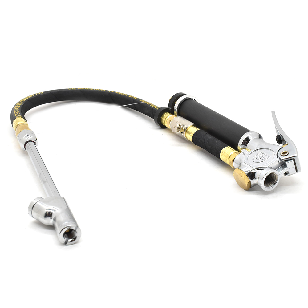 T5000 Inflator with straight in dual foot 11" Ext T08L - Steel Braided