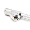 T5000 Inflator with straight in dual foot 11" Ext T08L - Steel Braided