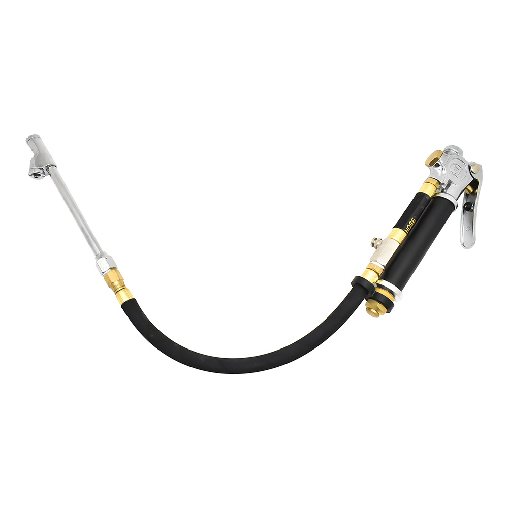 T5000 Inflator with straight in dual foot 6" Ext T08 - Steel Braided
