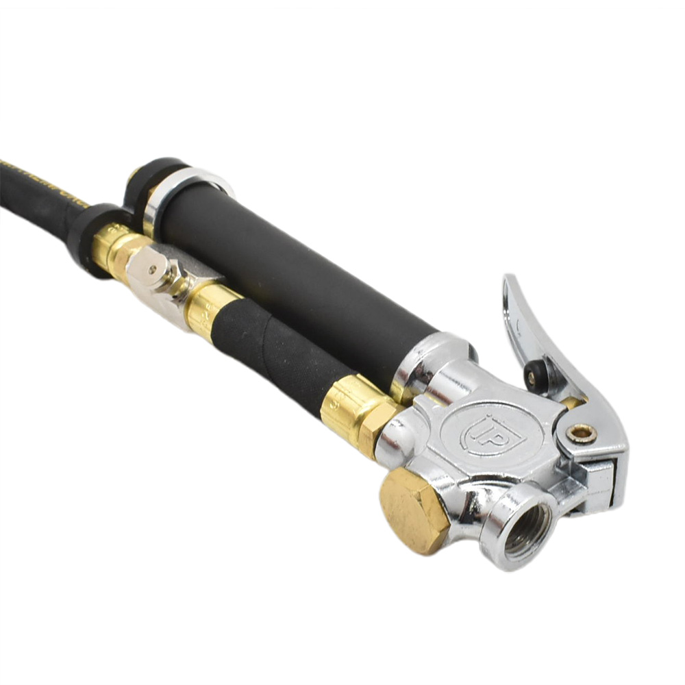 T5000 Inflator with straight in dual foot 6" Ext T08 - Steel Braided