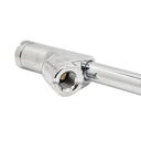 T5000 Inflator with straight in dual foot 6" Ext T08 - Steel Braided