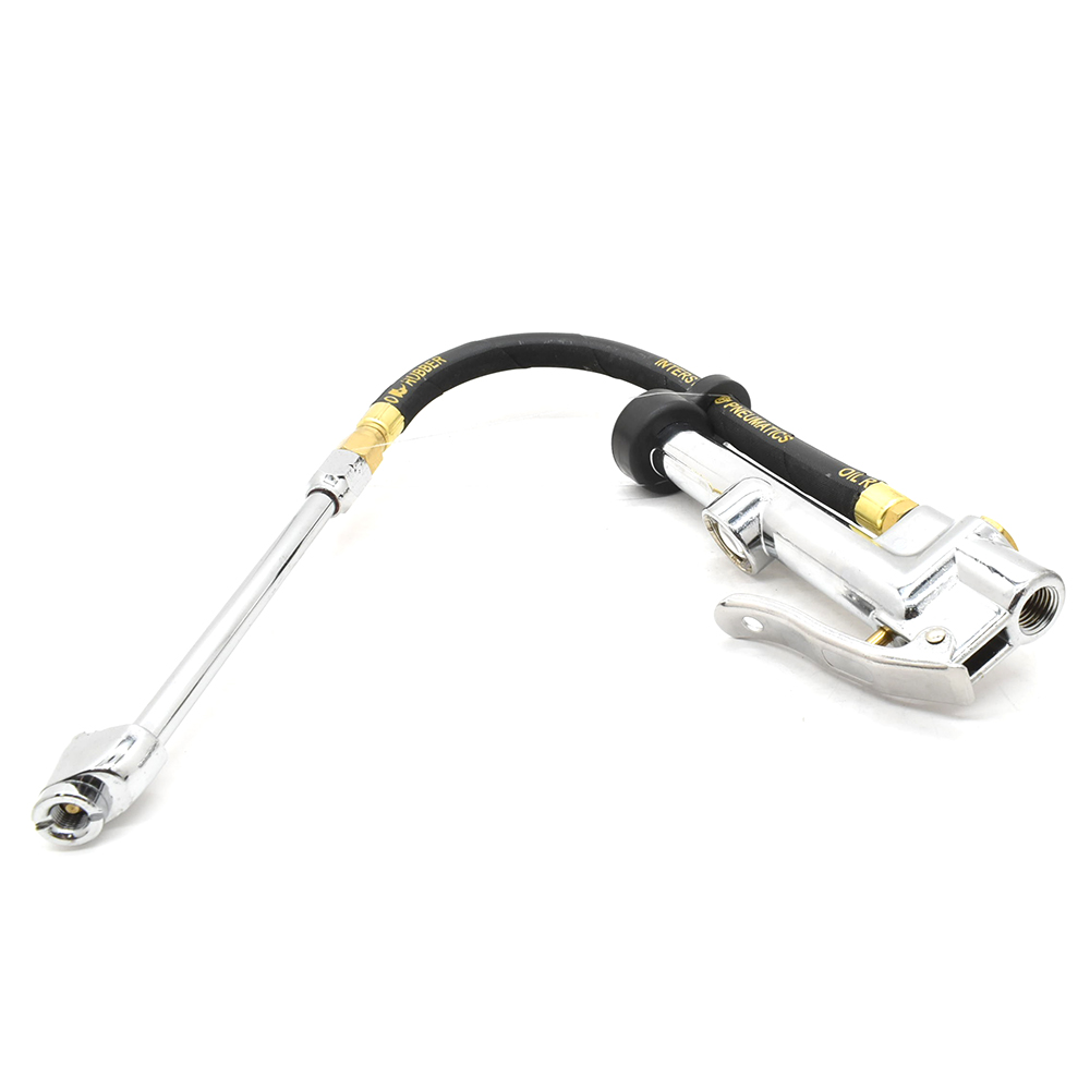 Tire Inflator TF9000 with Dual Foot 6" Truck chuck T37 Steel Braided Whip