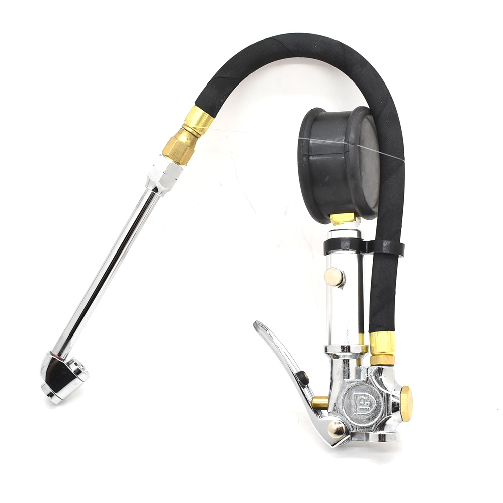 Tire Inflator TF7000 with Dual Foot 11" Truck chuck T37L Steel Braided Whip