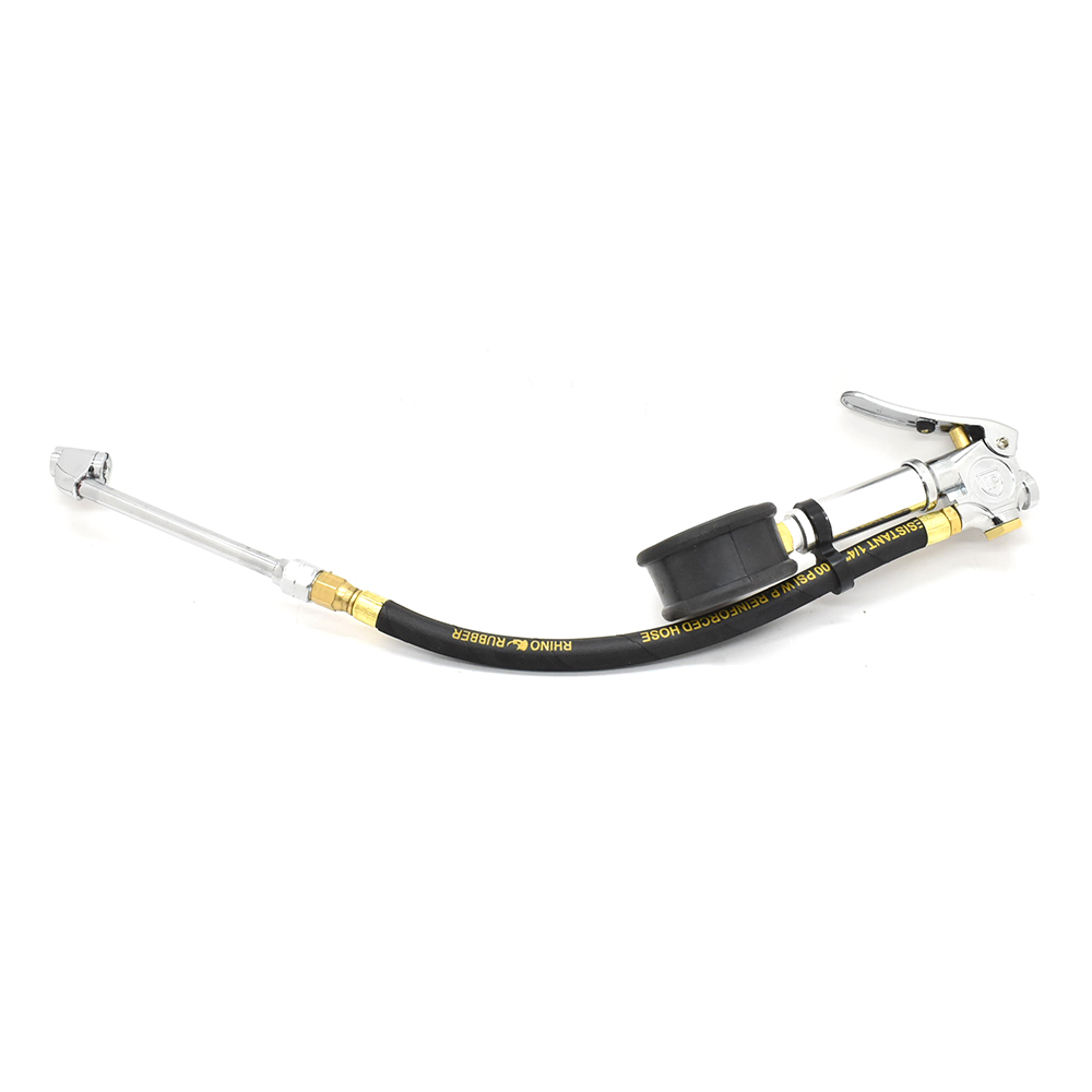Tire Inflator TF7000 with Dual Foot 11" Truck chuck T37L Steel Braided Whip
