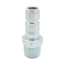 1/2" x 1/2" MPT Auto Coupler Plug - Silver - 50 Pack