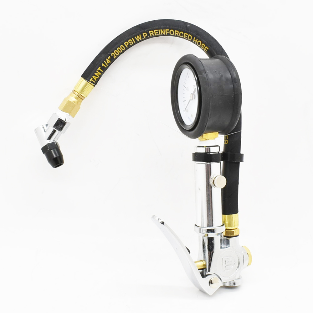 Tire Inflator TF7000 with Angled Tapered Chuck T35 Steel Braided Whip