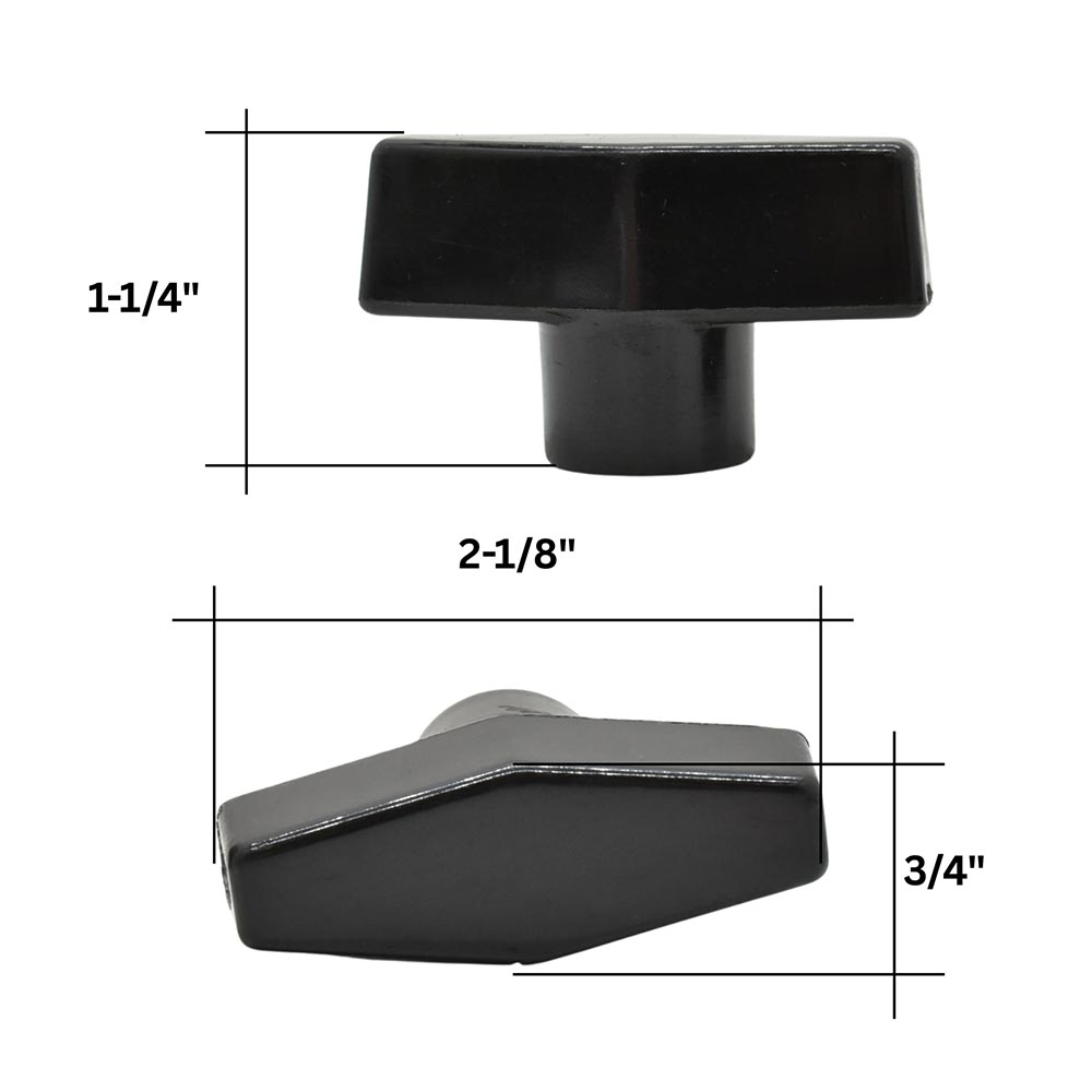2" T Knob 5/16-18  (5/pk)