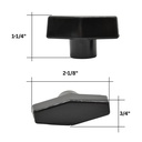 2" T Knob 5/16-18