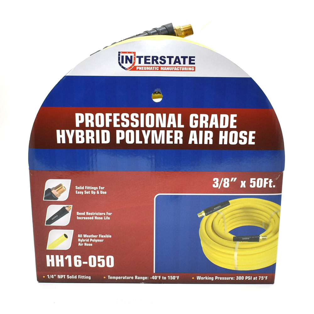 3/8" 50 ft Yellow Hybrid Polymer Hose (1/4" NPT)