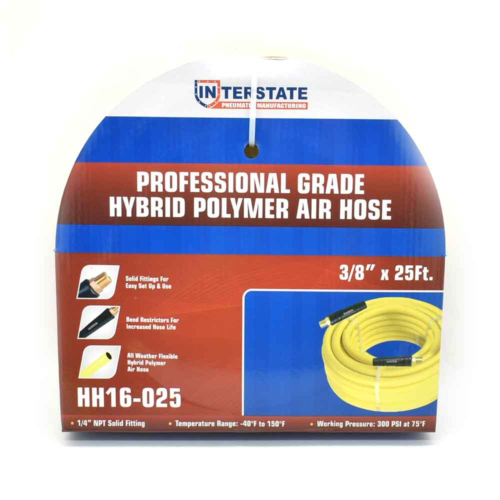 3/8" 25 ft Yellow Hybrid Polymer Hose (1/4" NPT)