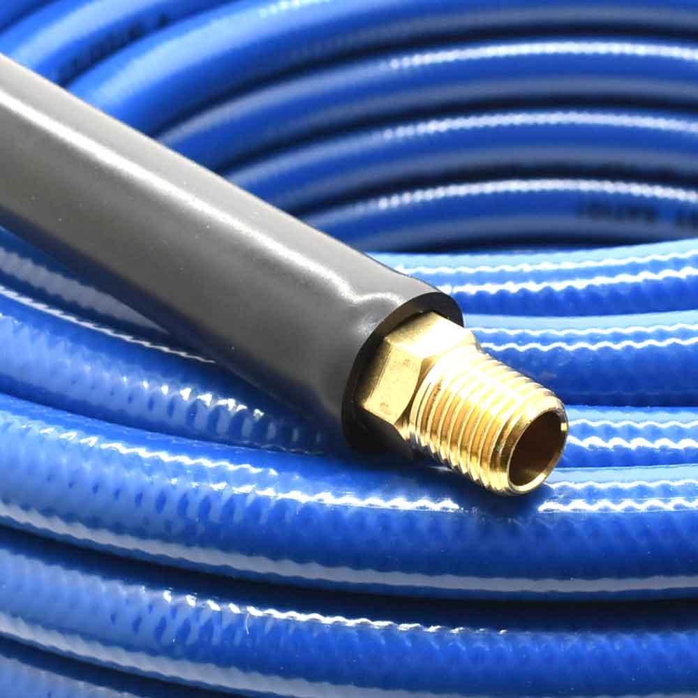 3/8" 100 ft Blue PVC Hose (1/4" NPT)  