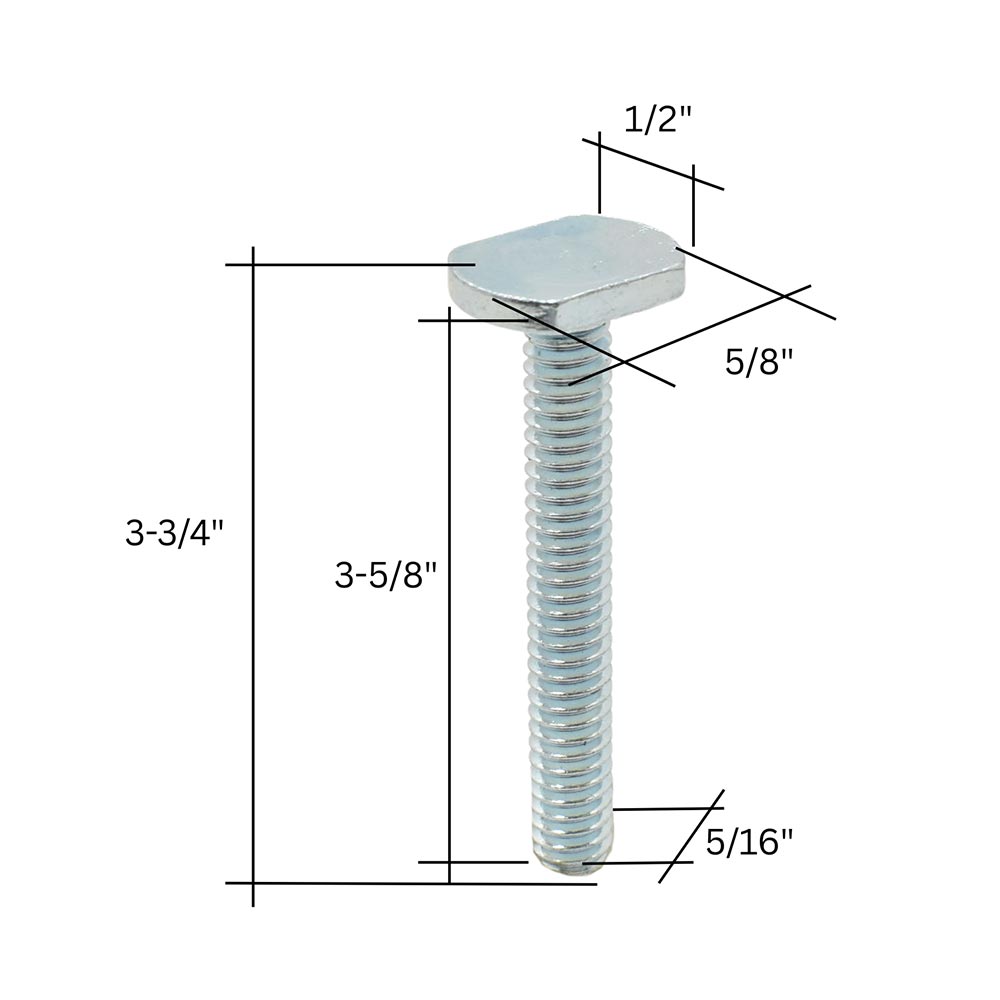 T-Bolt - 5/16"-18 x 3-1/2"  (25/pk)