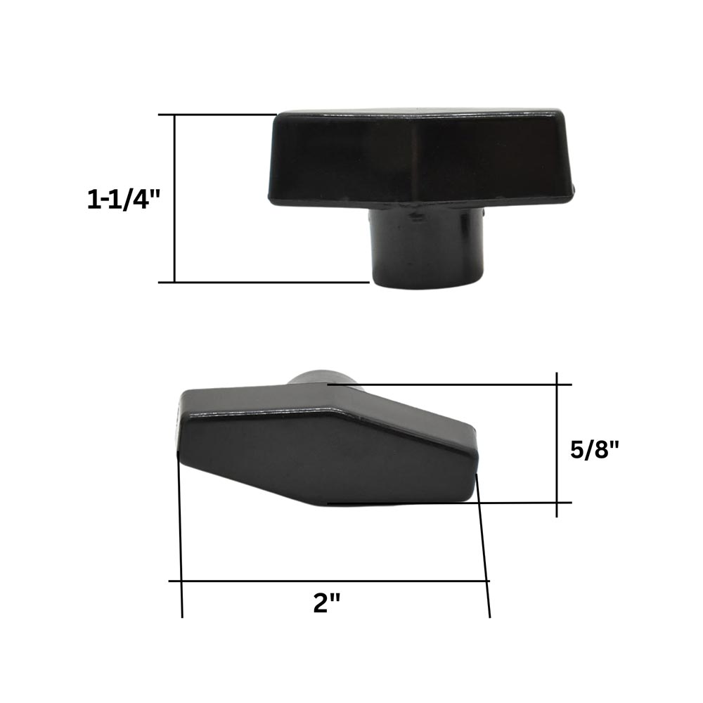 2" T Knob 3/8 -16