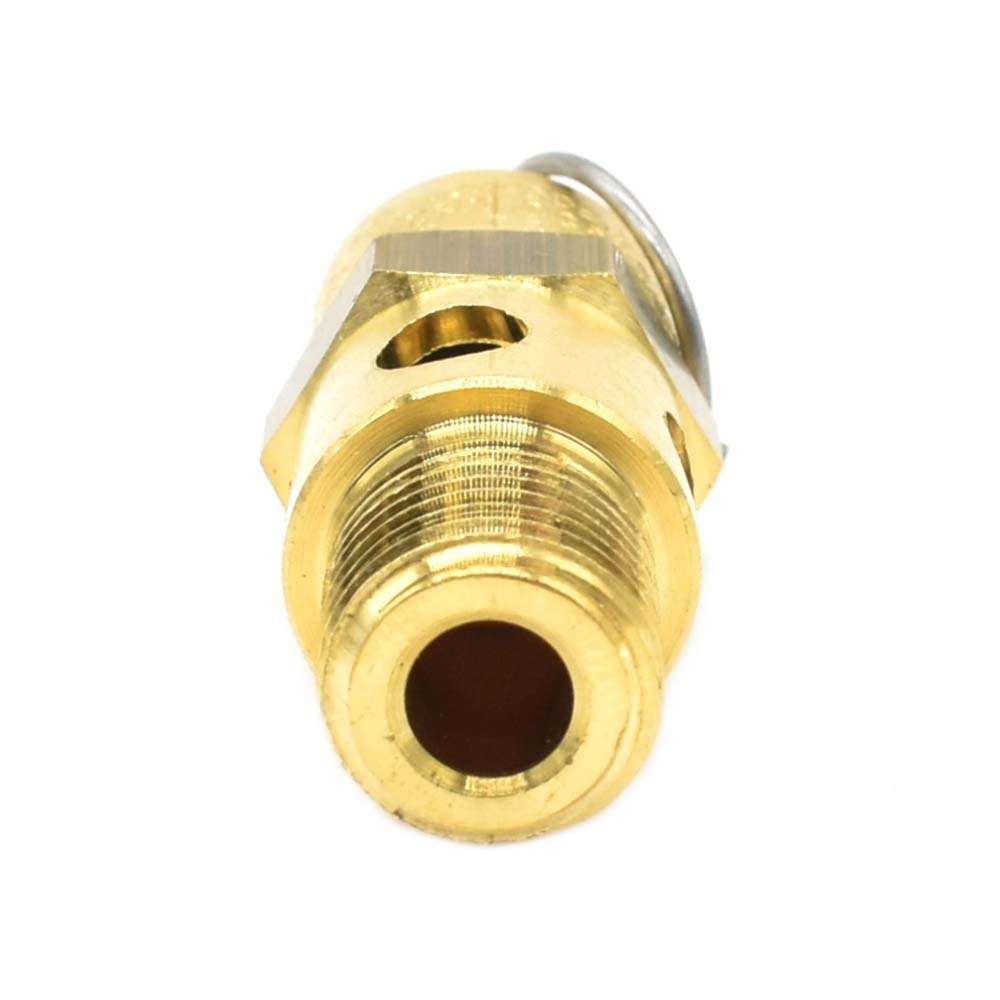 1/4" MPT Brass Safety Valve w/pull Ring- 125 PSI - ASME Certified