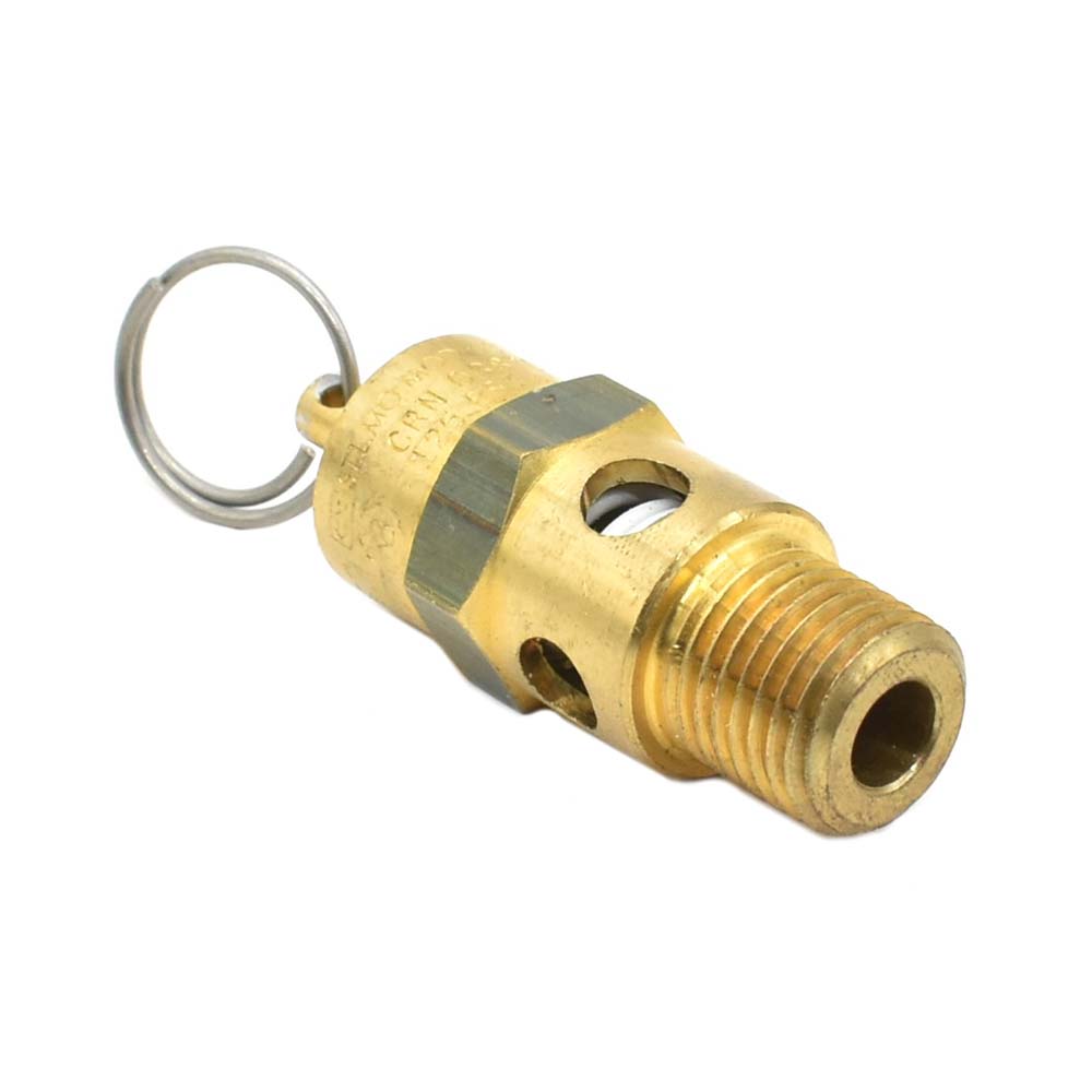1/4" MPT Brass Safety Valve w/pull Ring- 150 PSI - ASME Certified