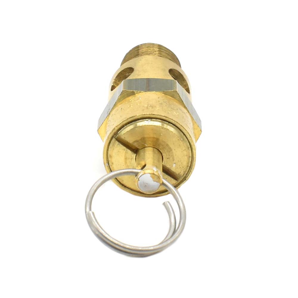 1/4" MPT Brass Safety Valve w/pull Ring- 150 PSI - ASME Certified
