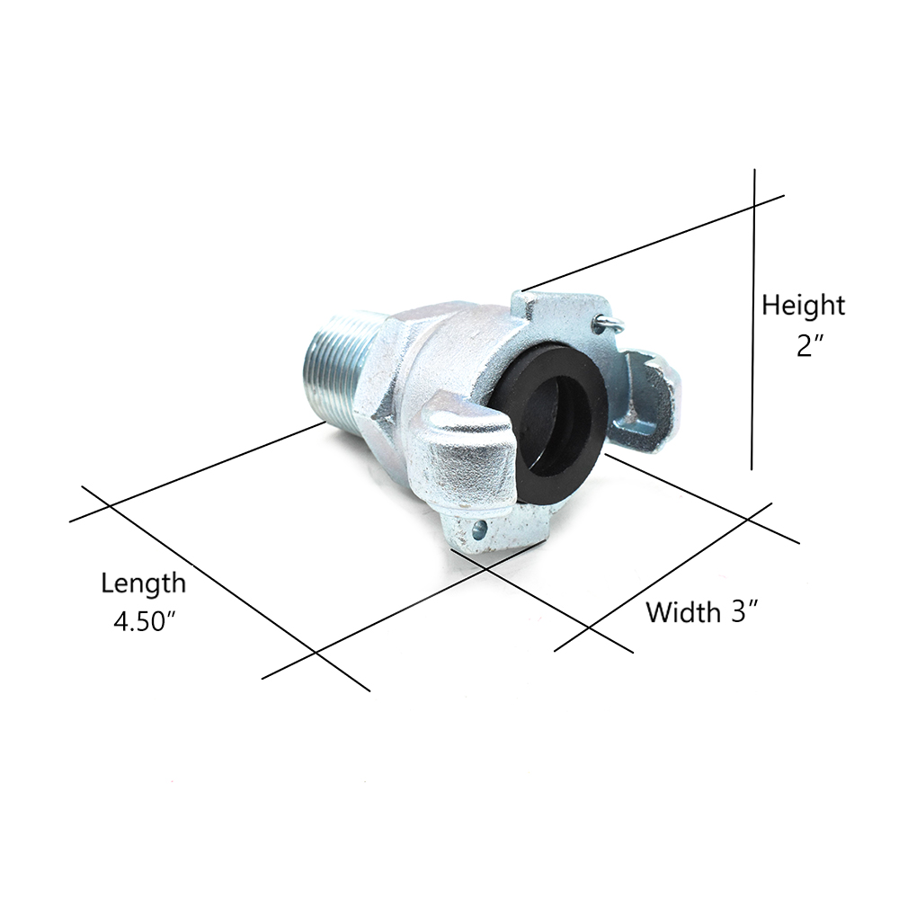 3/4" MPT Straight Through Jack Hammer Coupler 
 - 50 Pack Bulk