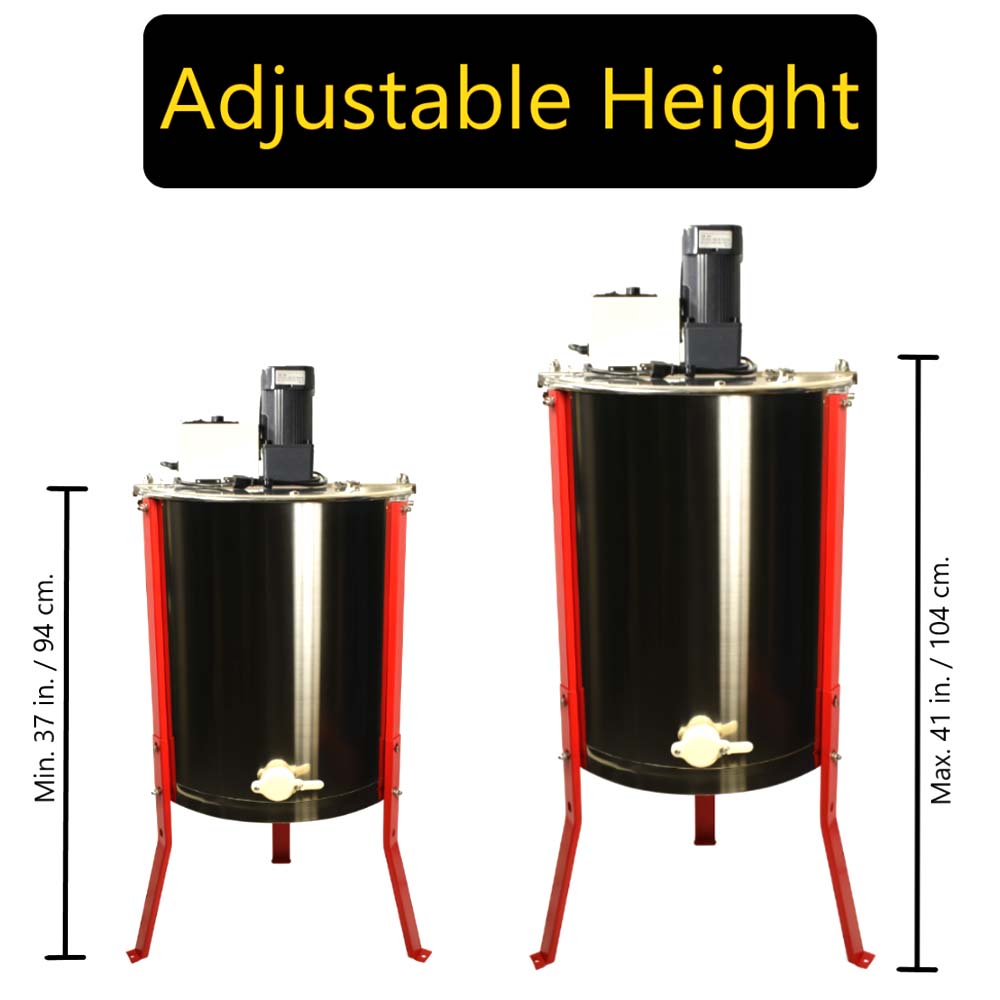 2 Frame Beekeeping 304 Stainless Steel Drum Honey Motorized Extractor With Stand - Electric 110V