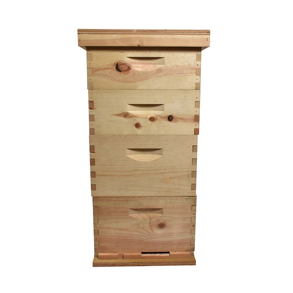Beekeeping Double Deep Box Beehive Kit includes Frames, Foundations, Metal Queen Excluder, Brood Box, Super Box, Inner Cover, Top and Bottom - GL4STACK