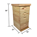 Beekeeping Double Deep Box Beehive Kit includes Frames, Foundations, Metal Queen Excluder, Brood Box, Super Box, Inner Cover, Top and Bottom - GL4STACK